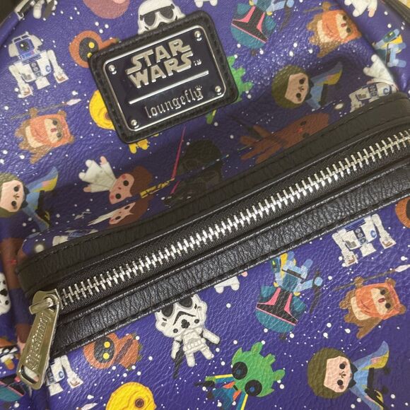 Loungefly Mini Backpack Chibi Star Wars Disney Parks NWOT bv - Picture 3 of 5